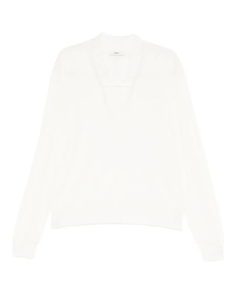 BONBOM T-Shirt mit Spitzenborten - Nude Nude