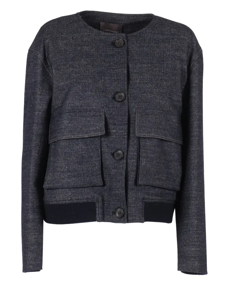 Lorena Antoniazzi button patch-pocket jacket - Blau Blau