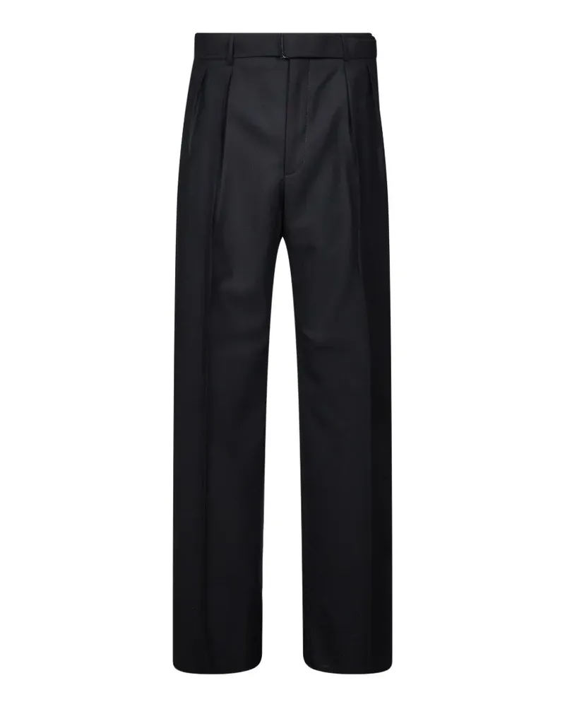 Tagliatore pleated pressed-crease trousers - Schwarz Schwarz