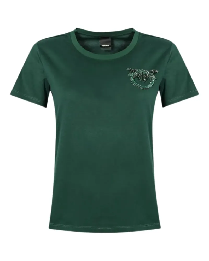 Pinko Love Birds logo T-shirt - Grün Grün