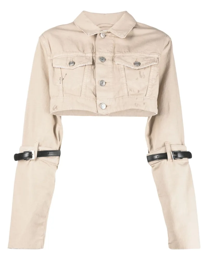 COPERNI Klassische Cropped-Jeansjacke - Nude Nude