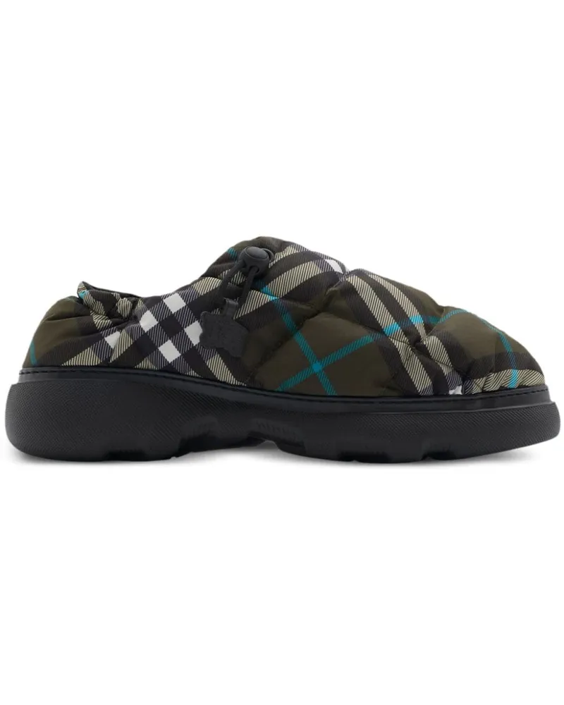 Burberry Mules mit Check - Grün Grün