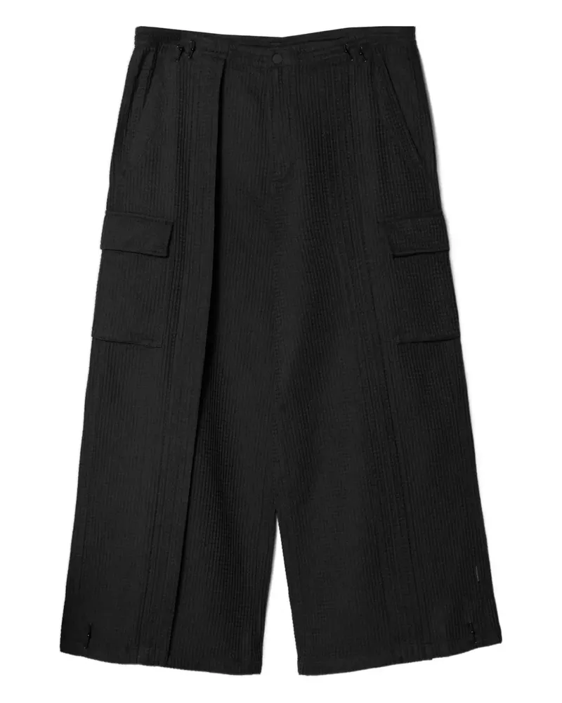 maharishi 6203 Waffle Hakama Cargohose - Schwarz Schwarz