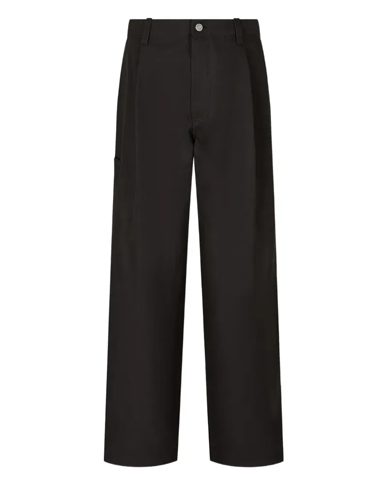 STUDIO TOMBOY Plissierte Cargohose - Schwarz Schwarz