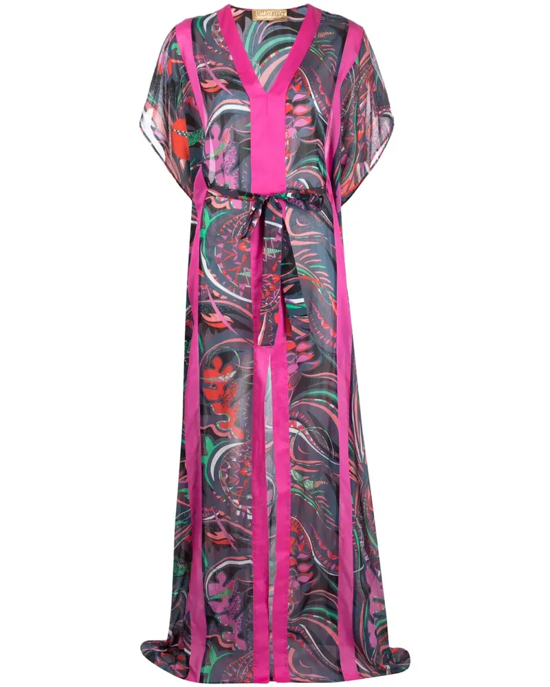 Emilio Pucci Kaftankleid mit Print - Rosa Rosa