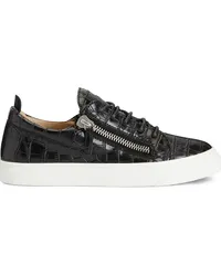 Giuseppe Zanotti Sneakers mit Kroko-Effekt Schwarz