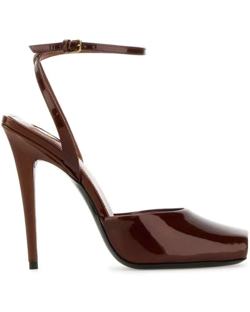 Saint Laurent La Scandale Sandalen 110mm - Braun Braun