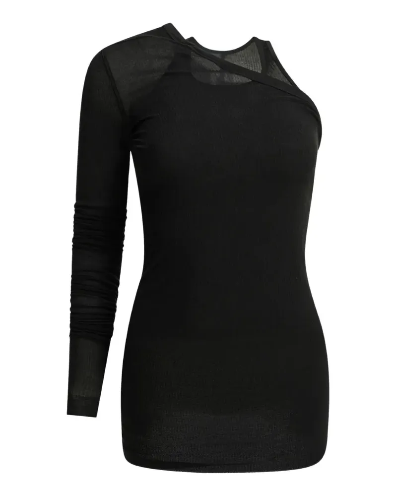 Rick Owens Banana asymmetric top - Schwarz Schwarz