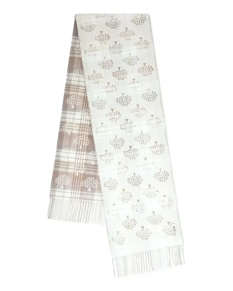 Mulberry check tree-print scarf - Nude Nude