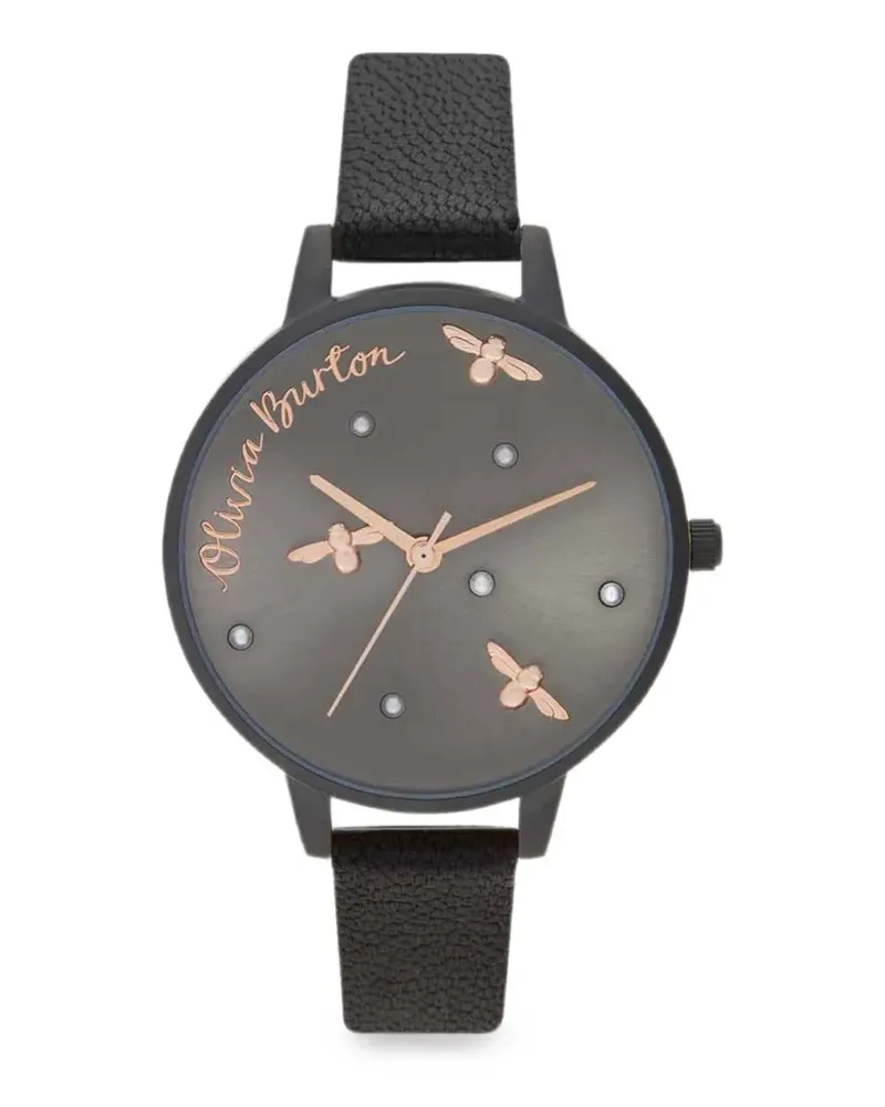 Olivia Burton Pearly Queen Armbanduhr 34mm - Schwarz Schwarz