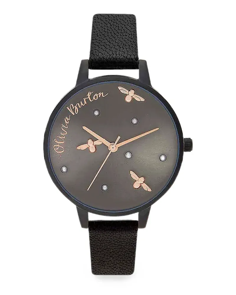 Olivia Burton Pearly Queen Armbanduhr 34mm - Schwarz Schwarz