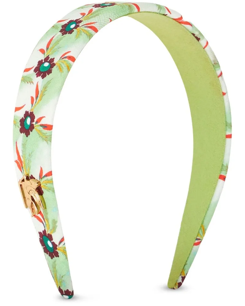 Etro Stirnband mit Blütenmuster - Grün Grün
