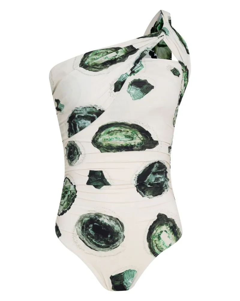 BRIGITTE Badeanzug mit Print - Weiß Weiß