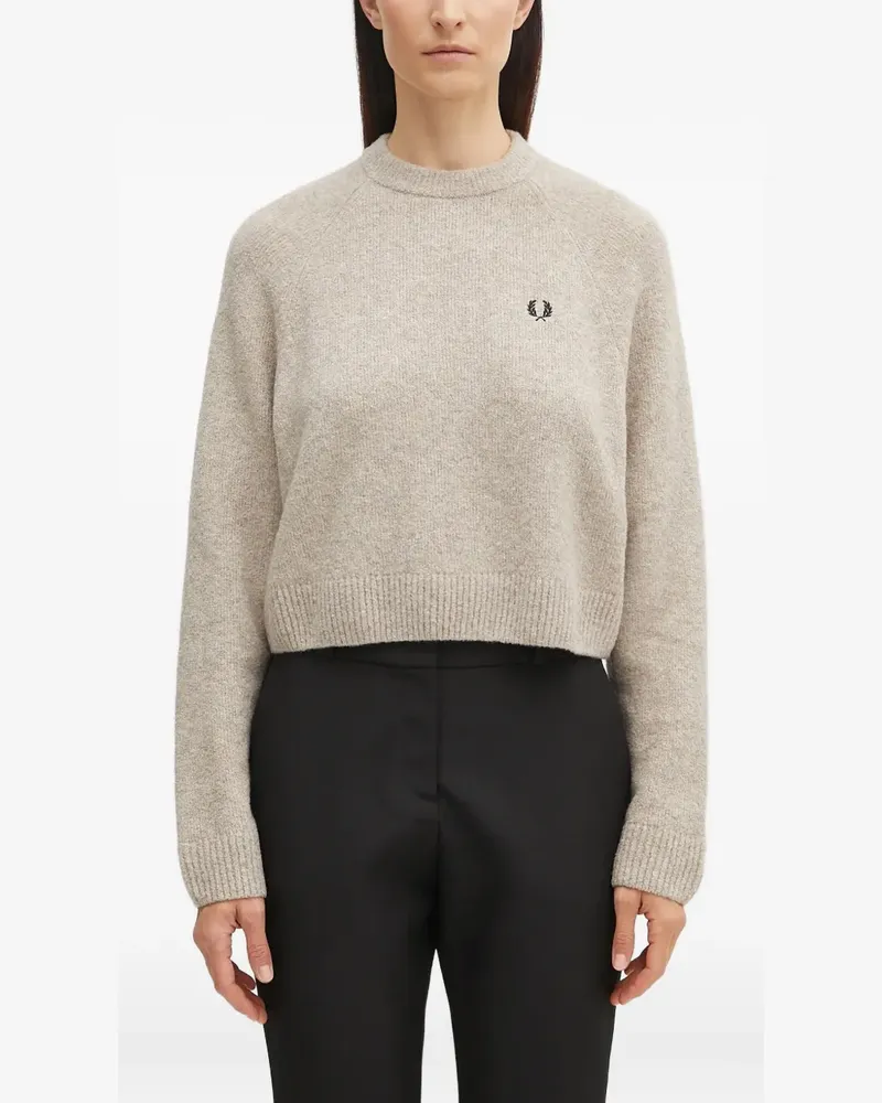 Fred Perry logo-embroidered sweater - Nude Nude