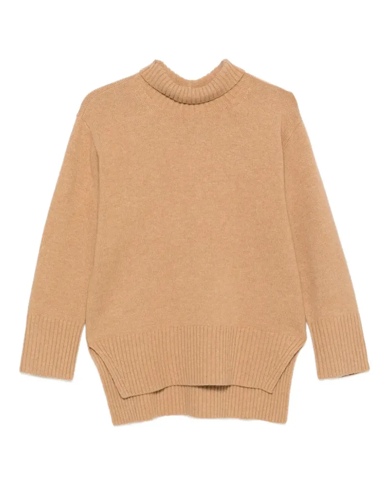 Calvin Klein Gerippter Lux Pullover mit Stehkragen - Nude Nude