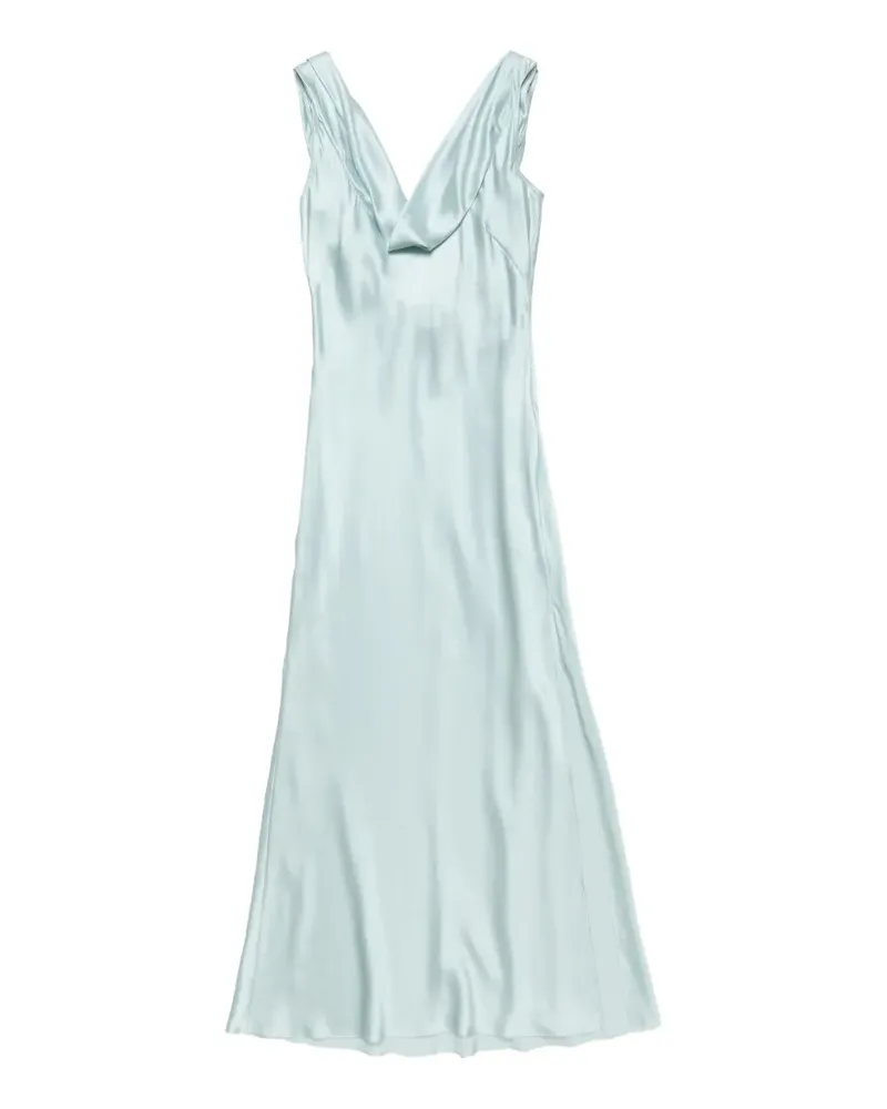 Acne Studios cowl-neck draped-detail dress - Blau Blau