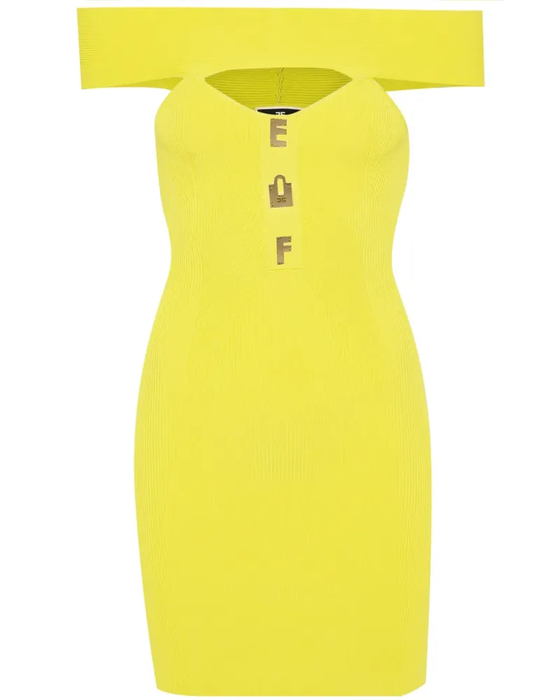 Elisabetta Franchi Minikleid mit Logo - Grün Grün