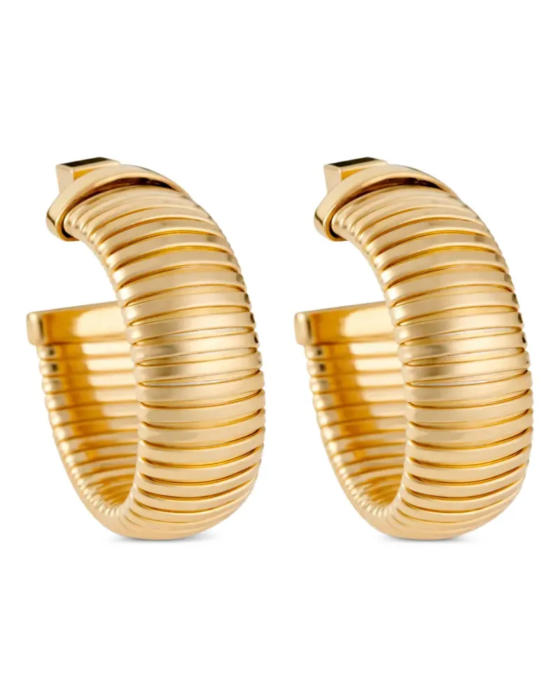 IVI Collection Gerippte Gaia Ohrringe - Gold Gold