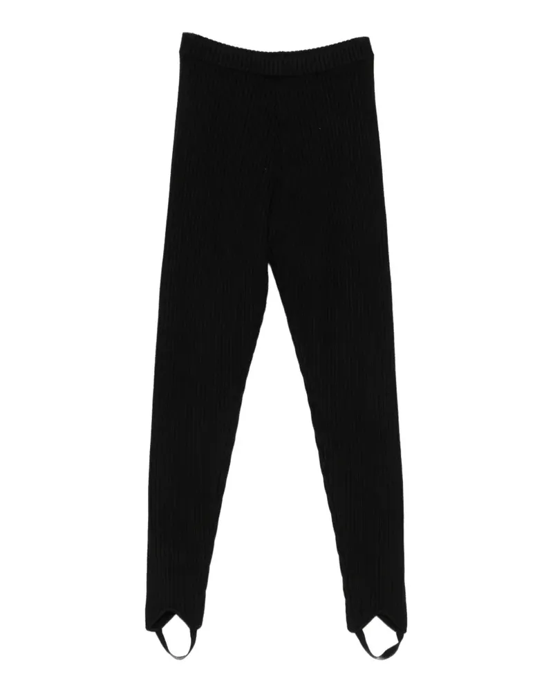 FRANKIE Shop Piuma ribbed-knit leggings - Schwarz Schwarz