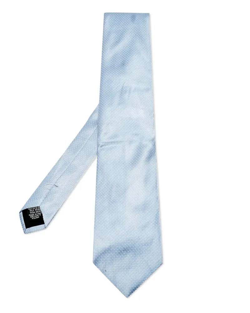 HUGO BOSS Gepunktete Seidenkrawatte - Blau Blau
