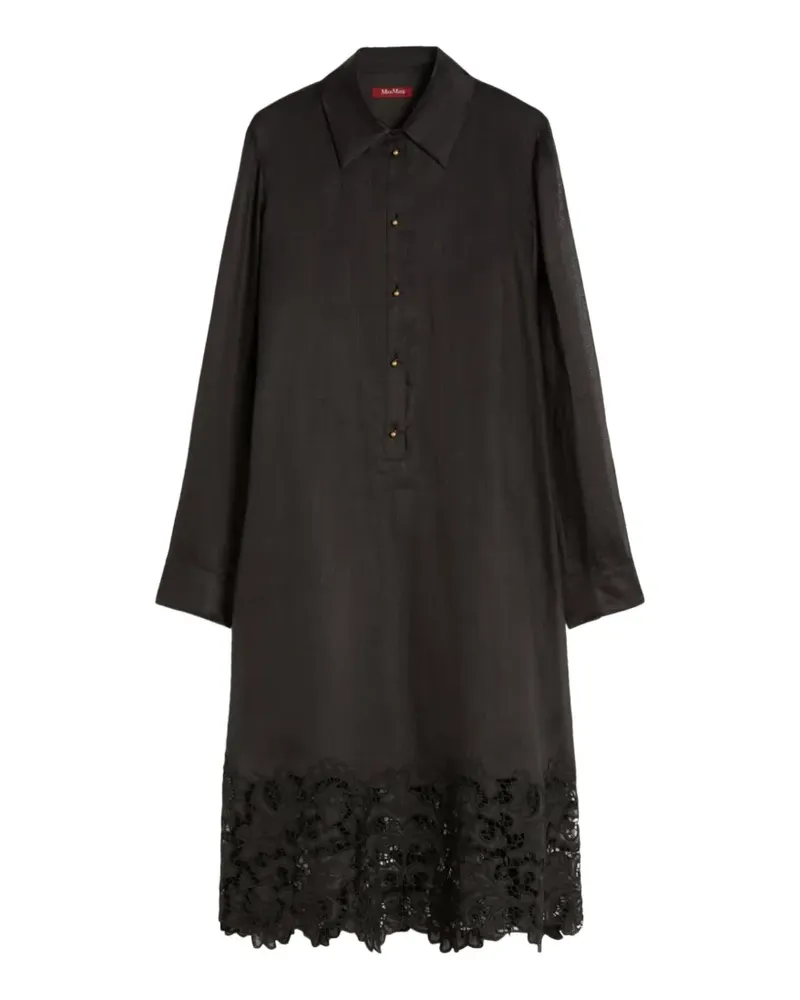 Max Mara lace-panel midi dress - Schwarz Schwarz