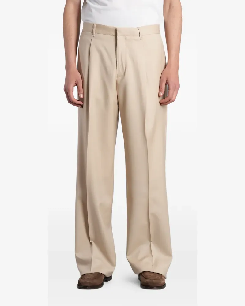 LARDINI Bundfaltenhose mit Bügelfalten - Nude Nude