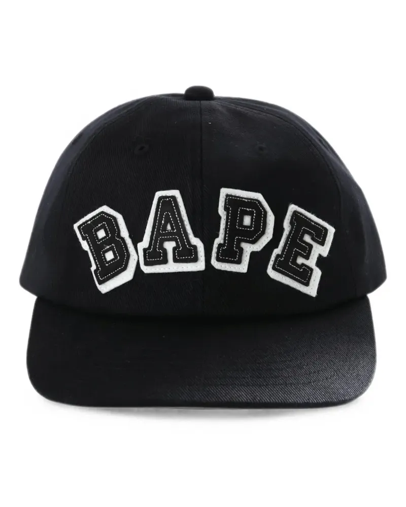 BAPE Bape Baseballkappe mit Patch - Schwarz Schwarz
