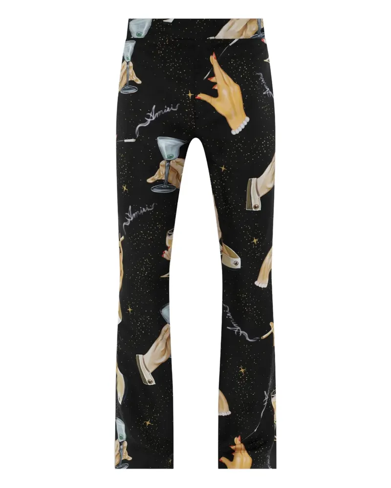 Amiri Hose mit Print - Schwarz Schwarz