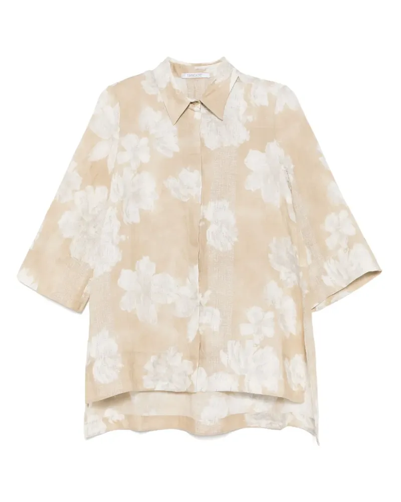 TRANSIT Hemd mit Blumen-Print - Braun Braun