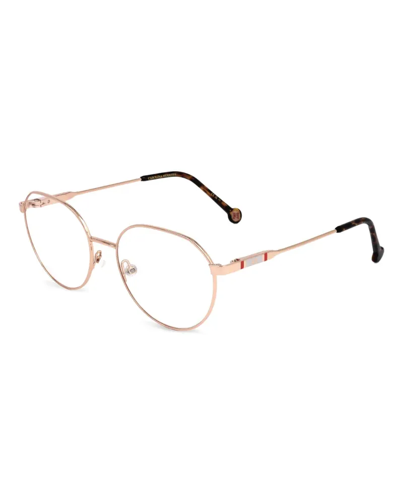 Carolina Herrera New York Brille mit rundem Gestell - Gold Gold