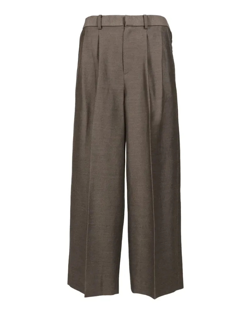 TAAKK Wide-Leg-Hose mit Bundfalten - Braun Braun