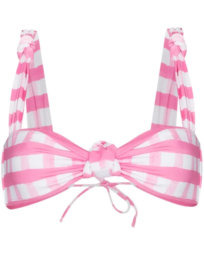 Jacquemus Bikinioberteil mit Vichy-Karo - Rosa Rosa