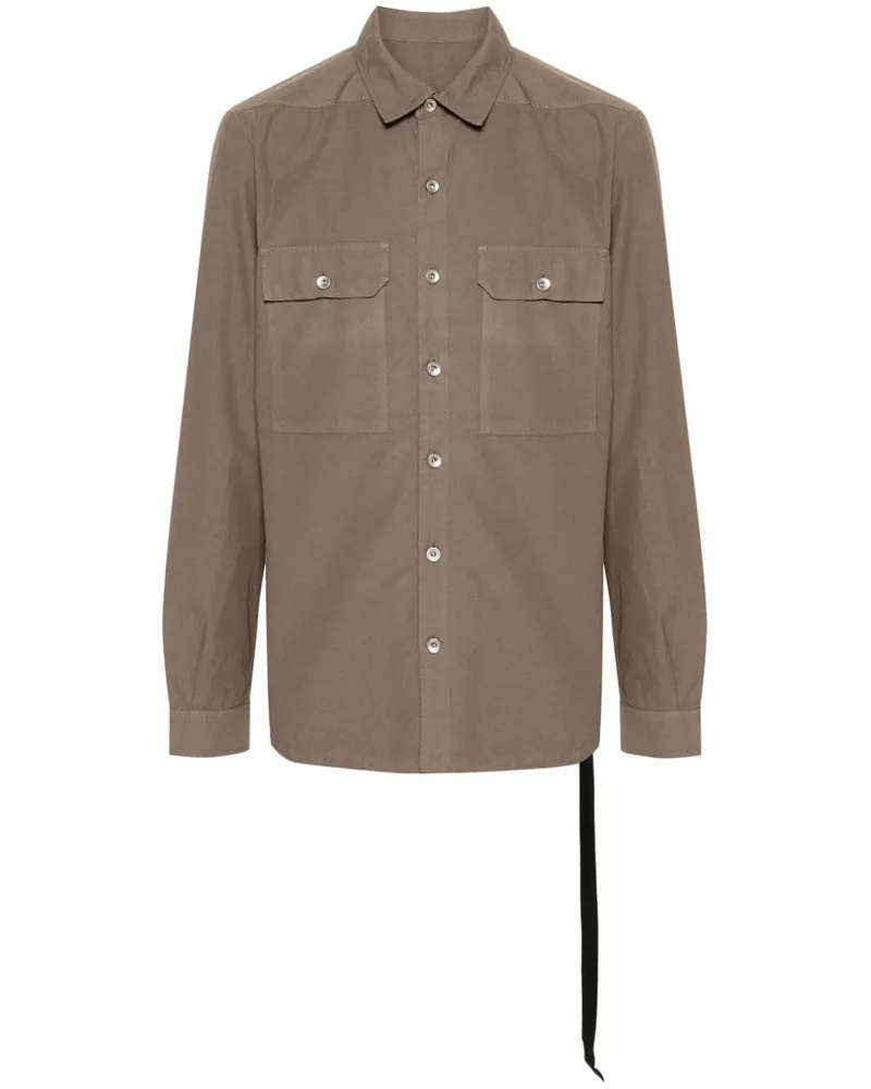 DRKSHDW by Rick Owens Popeline-Hemd aus Bio-Baumwolle - Braun Braun