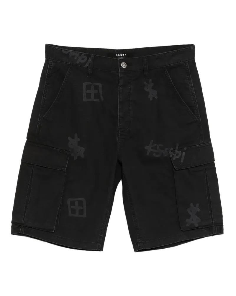 ksubi Fugitive Cargo-Shorts - Schwarz Schwarz