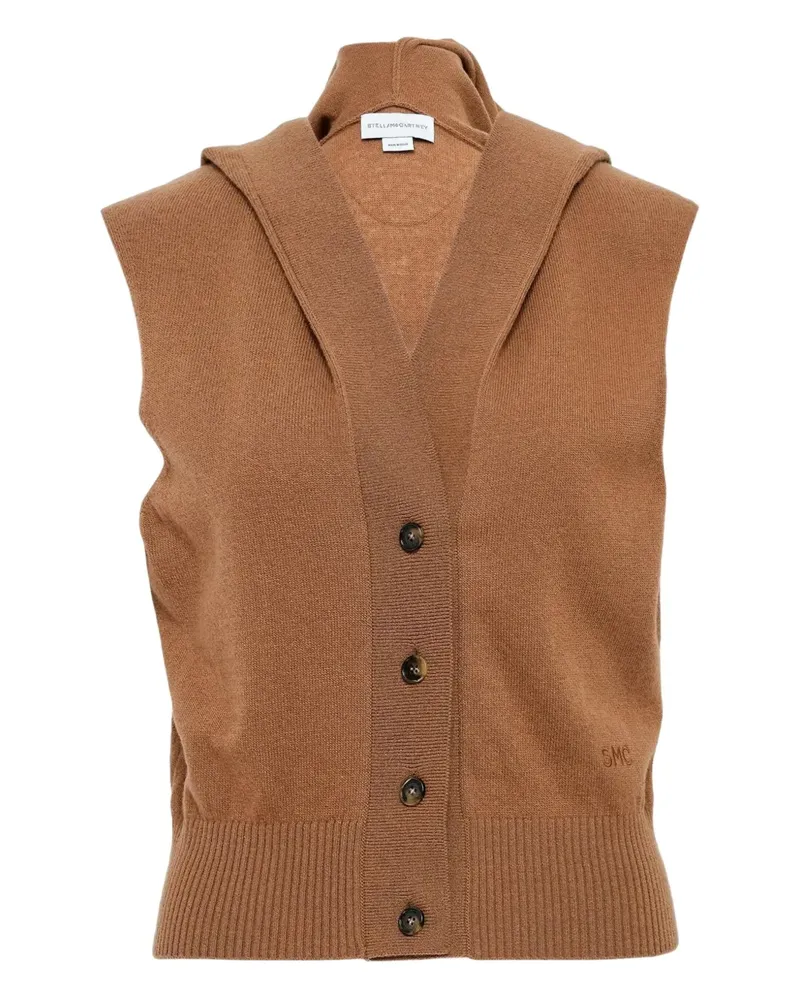 Stella McCartney hooded sleeveless cardigan - Braun Braun