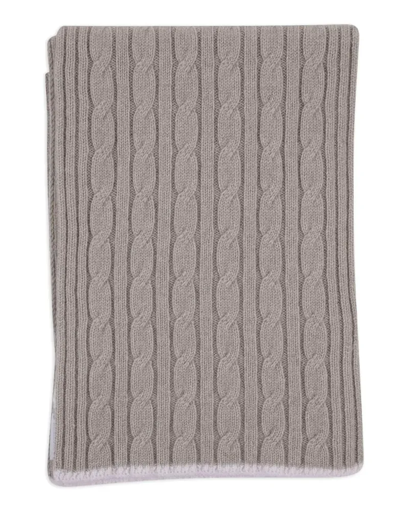 Eleventy Schal mit Zopfmuster - Nude Nude