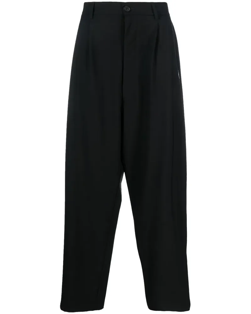 Marcelo Burlon | County of Milan Bundfaltenhose mit Feder-Print - Schwarz Schwarz