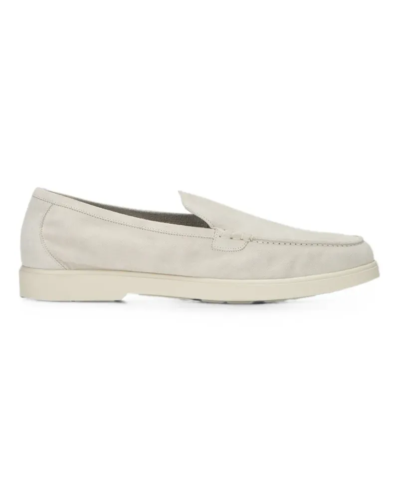 MOORER suede slip-on loafers - Nude Nude
