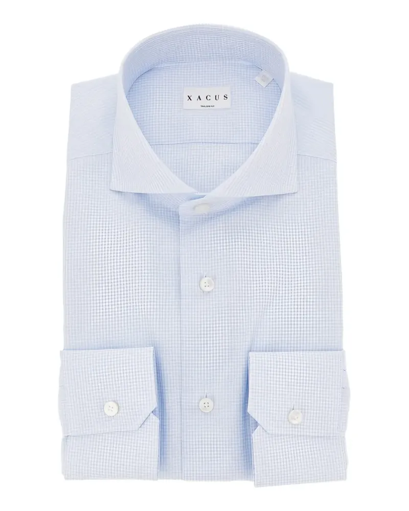 XACUS micro-check shirt - Blau Blau