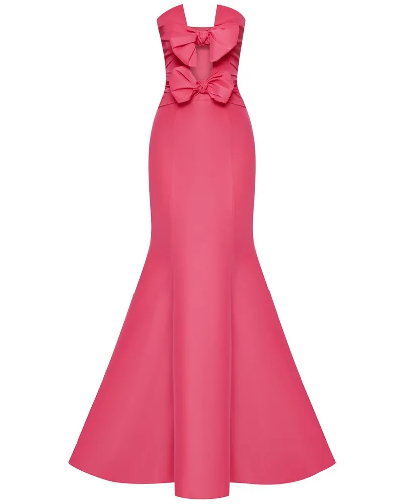 Oscar de la Renta Cut-Out-Trompetenkleid mit Schleifendetail Rosa