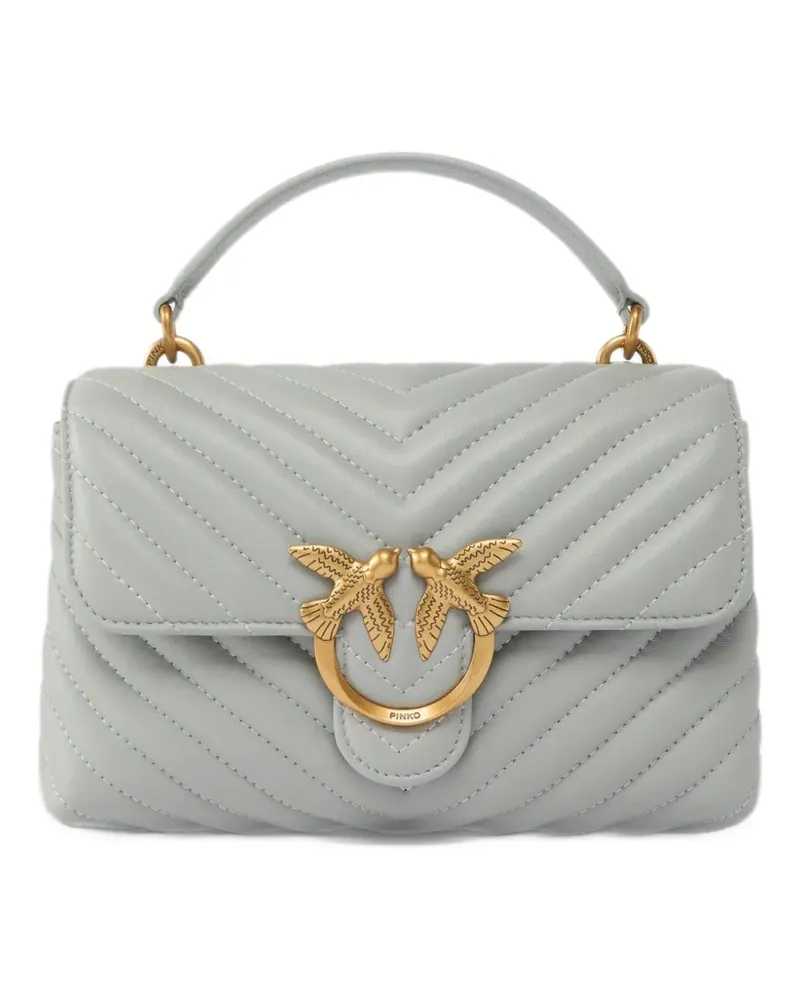 Pinko Love Lady Puff Schultertasche mit Chevron-Steppung - Grau Grau