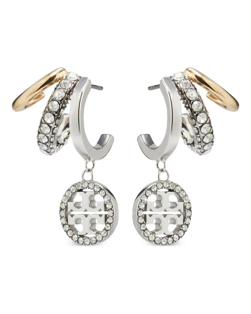 Tory Burch Creolen mit Pavé - Weiß Weiß