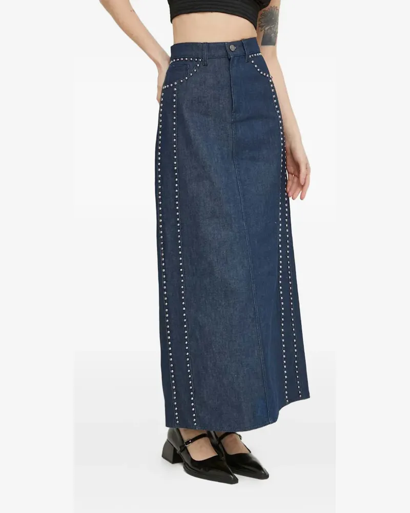 Gestuz RockieGZ Maxirock mit Nieten - Blau Blau