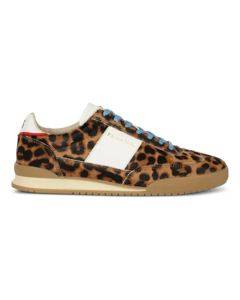 Paul Smith Dover leopard-print stripe sneakers - Braun Braun