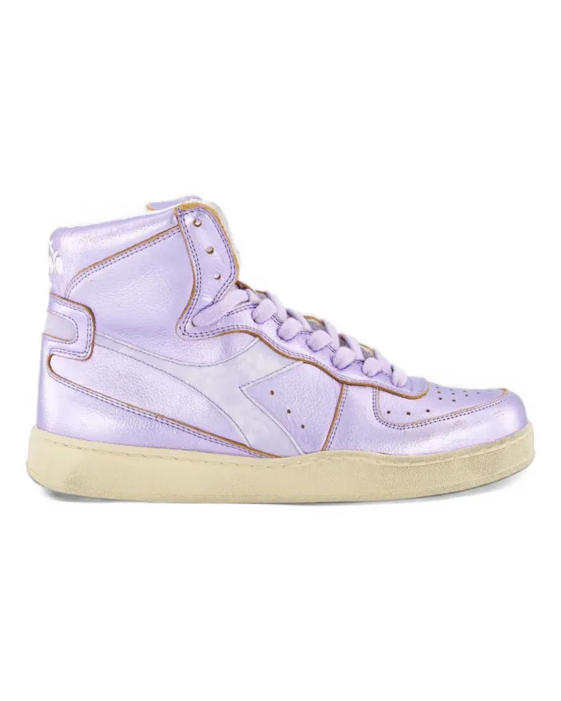 Diadora Mi Basket metallic leather high-tops sneakers - Violett Violett