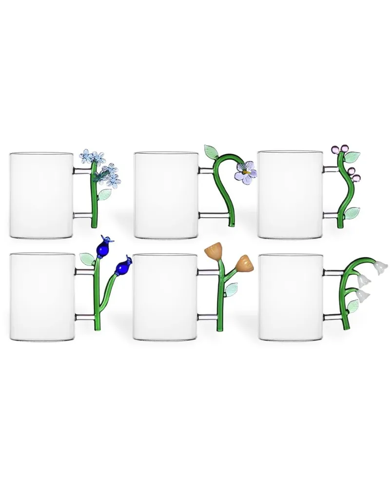 Ichendorf Milano Set aus sechs Botanica Tassen - Grün Grün