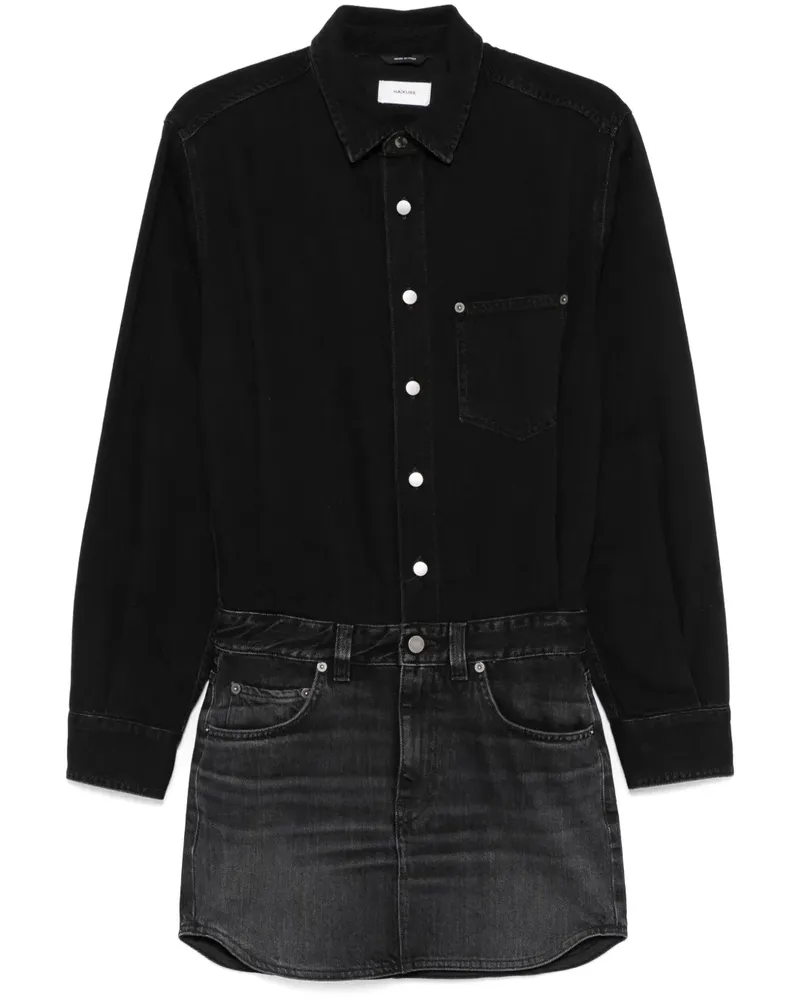 Haikure Tamu Minikleid - Schwarz Schwarz