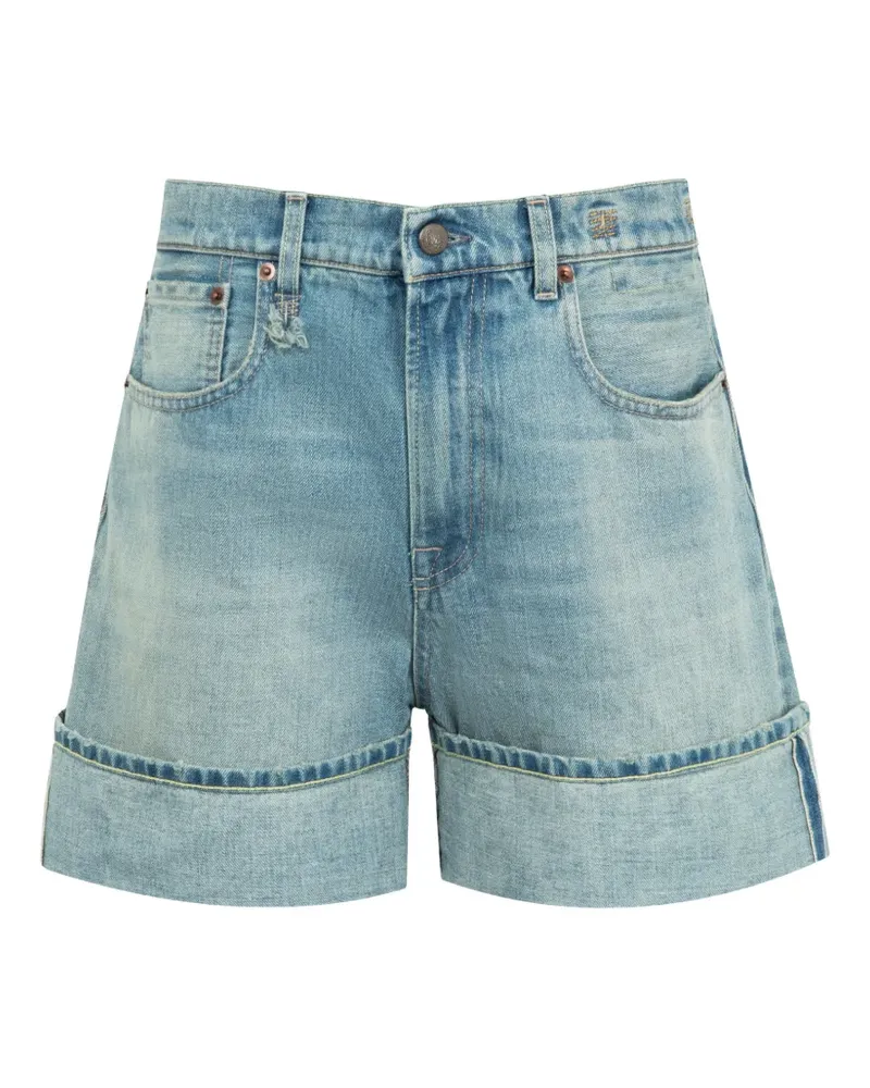 R13 Nina turned-up denim shorts - Blau Blau