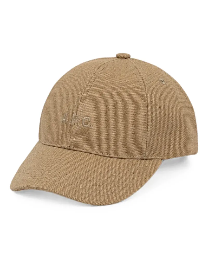 A.P.C. Baseballkappe mit Logo-Stickerei - Nude Nude