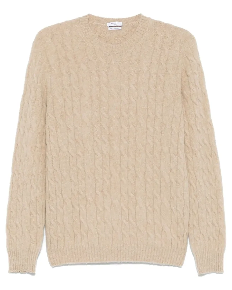 Boglioli Pullover mit Zopfmuster - Nude Nude